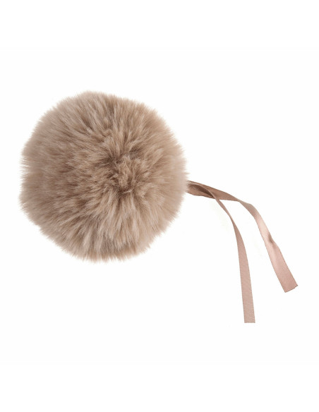 Pompom imitação de pele 11 cm - Natural