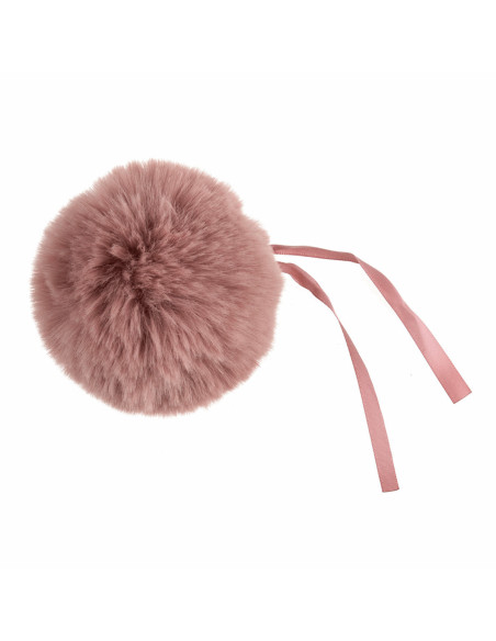 Pompom imitação de pele 11 cm - Rosa velho