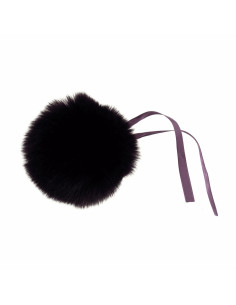 Pompom imitação de pele 11 cm - Berinjela