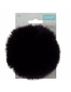 Pompom imitação de pele 11 cm - Berinjela 2