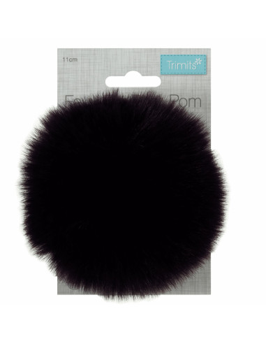 Pompom imitação de pele 11 cm - Berinjela