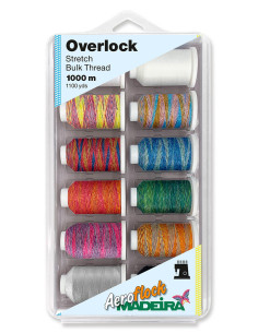 Caixa de 12 cones de fio mousse Aeroflock Madeira - Multicolorido
