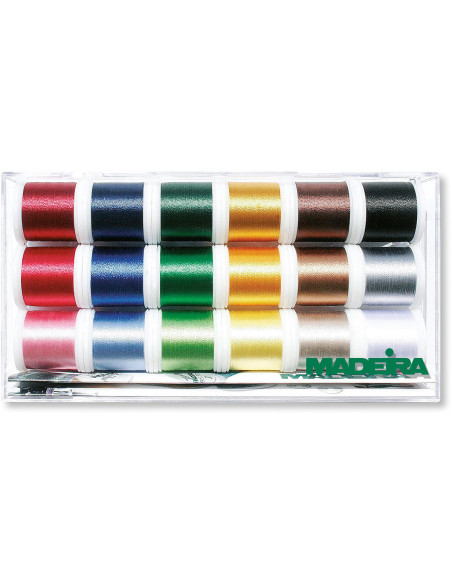 Caixa de fios de bordar Polyneon 40 Madeira