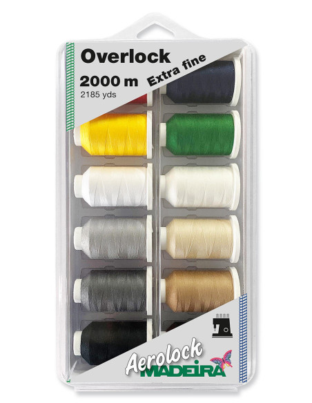 Caixa de 12 cones para overloque Aerolock n° 180 Madeira