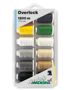 Caixa de 12 cones para overlock Aerolock n.º 125 Madeira