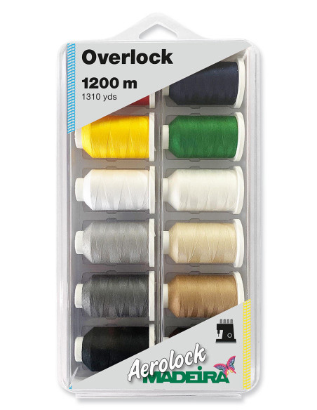 Caixa de 12 cones para overlock Aerolock n.º 125 Madeira