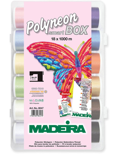 Caixa de fios de bordar SmartBox Polyneon Madeira