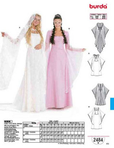 Molde de vestido de fada - Burda 2484