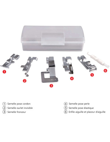Kit de solas para overloque Necchi NL-11C e Creator C12
