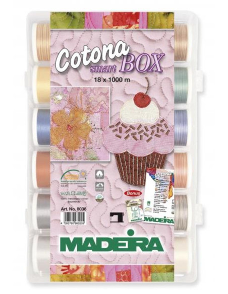 Mala de fios para quilting SmartBox Cotona Madeira