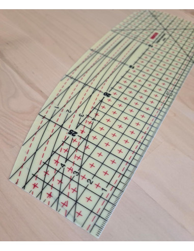 Regra de passar a quente para bainhas 30 x 10 cm