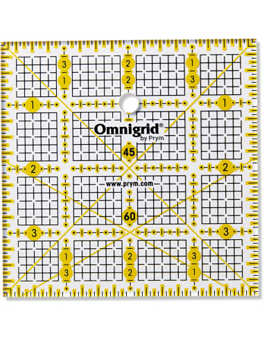 Régua patchwork Omnigrid 4 x 4 polegadas