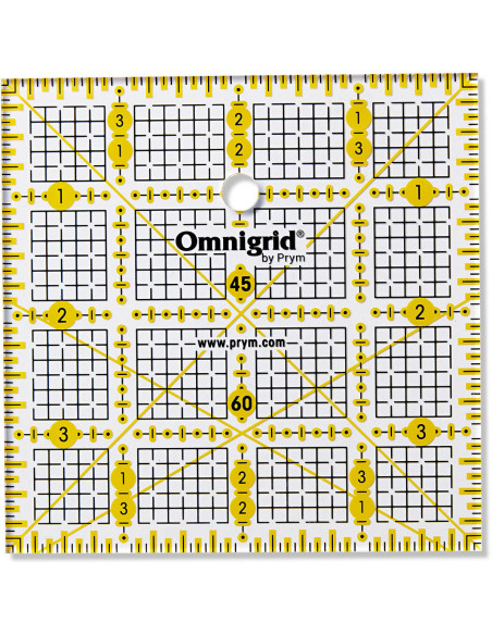 Régua patchwork Omnigrid 4 x 4 polegadas