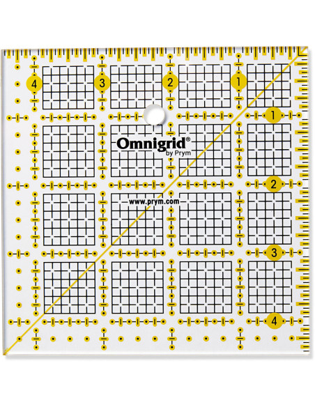 Régua patchwork Omnigrid 4,5 x 4,5 polegadas