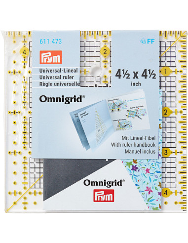 Régua patchwork Omnigrid 4,5 x 4,5 polegadas