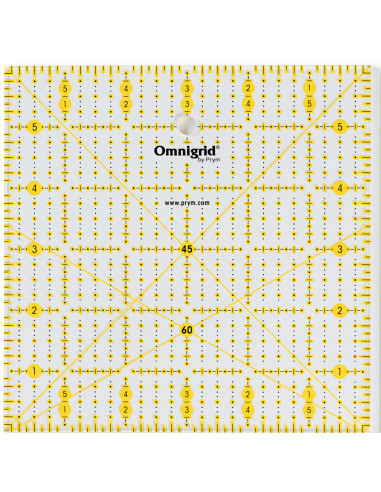 Régua patchwork Omnigrid 6 x 6 polegadas