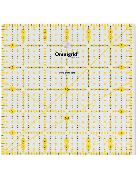Régua patchwork Omnigrid 6 x 6 polegadas