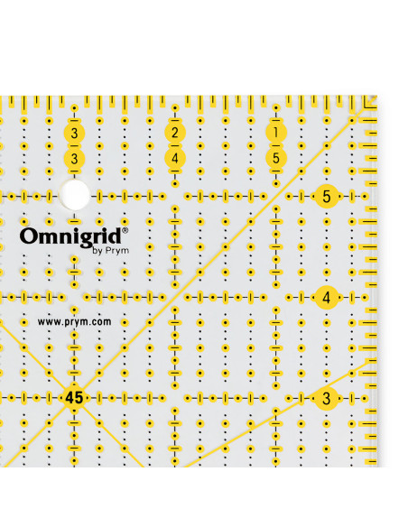 Régua patchwork Omnigrid 6 x 6 polegadas