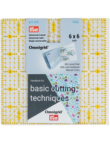Régua patchwork Omnigrid 6 x 6 polegadas
