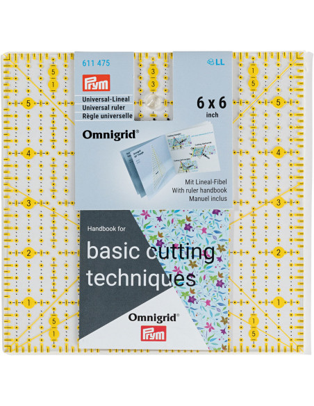Régua patchwork Omnigrid 6 x 6 polegadas