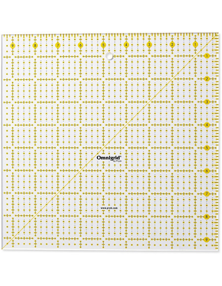 Régua patchwork Omnigrid 9,5 x 9,5 polegadas