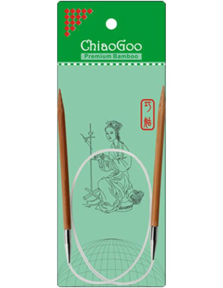 Agulhas circulares fixas de bambu ChiaoGoo