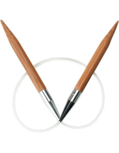 Agulhas circulares fixas de bambu ChiaoGoo 2