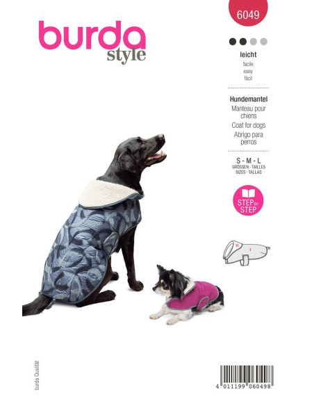 Molde de casaco para cão - Burda 6049