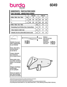 Molde de casaco para cão - Burda 6049 2