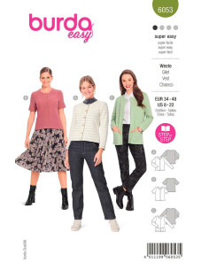 Molde de colete - Burda 6053