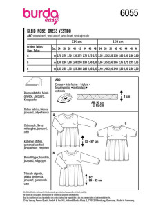Molde de vestido - Burda 6055 2