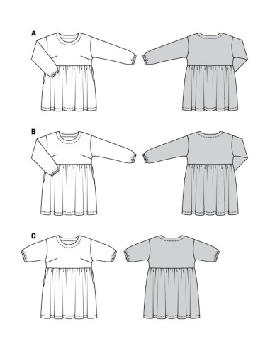 Molde de vestido - Burda 6055