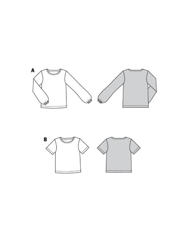 Molde de T-shirt e blusa - Burda 6059