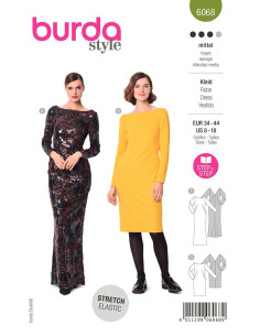Molde de vestido - Burda 6068