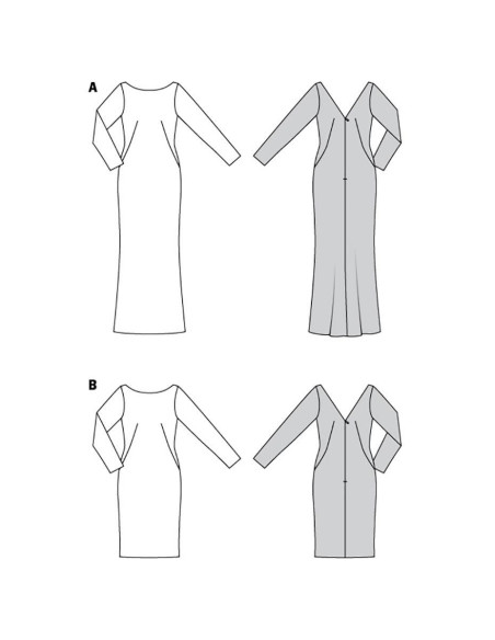 Molde de vestido - Burda 6068