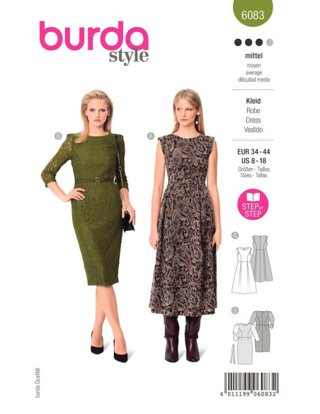 Molde de vestido - Burda 6083