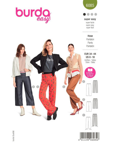 Molde de calça - Burda 6085