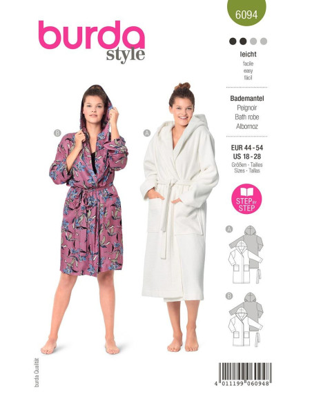 Padrão de robe - Burda 6094