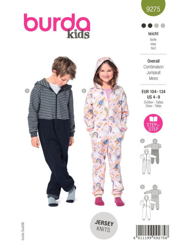 Molde de macacão - Burda 9275