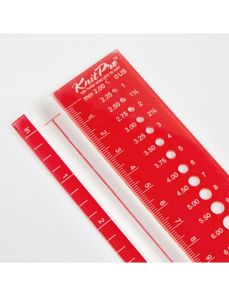 Régua de amostras e medidor de agulhas KnitPro