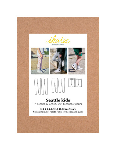 Padrão de legging ou jegging Seattle kids - Ikatee
