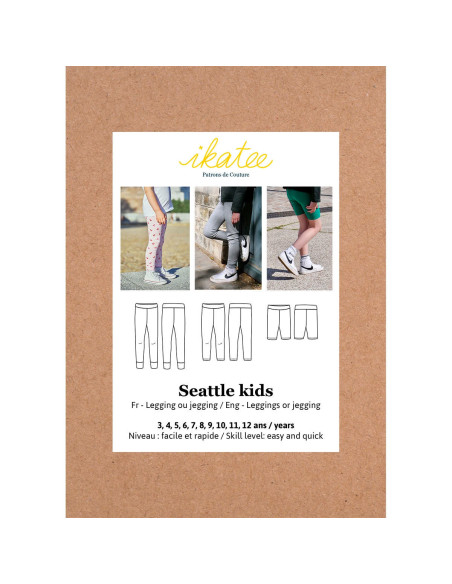 Padrão de legging ou jegging Seattle kids - Ikatee