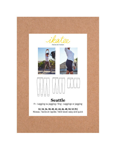 Padrão de legging ou jegging Seattle - Ikatee