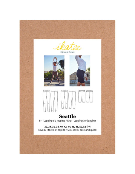 Padrão de legging ou jegging Seattle - Ikatee