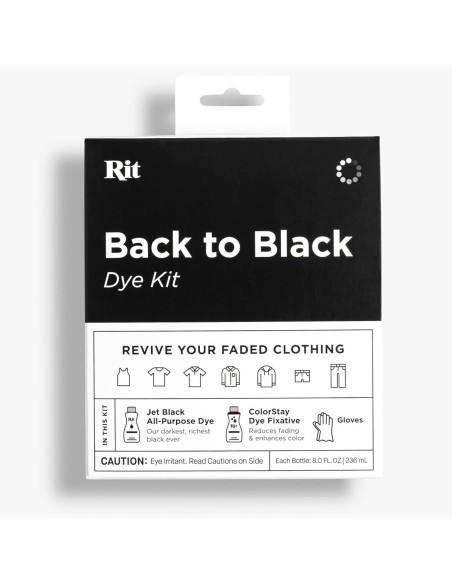 Kit de tingimento de tecidos back to black Rit