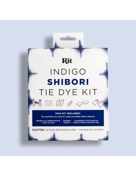 Kit de tingimento de tecidos Tie-Dye Indigo Shibori Rit