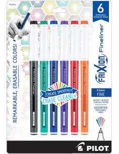 Conjunto de 6 canetas de feltro Pilot FriXion Fineliner