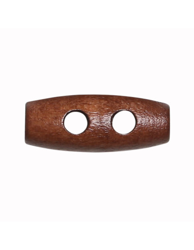 Conjunto de 12 botões de madeira clara em forma de bastão 20 mm