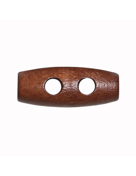 Conjunto de 12 botões de madeira clara em forma de bastão 20 mm