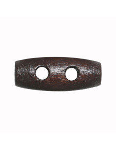 Conjunto de 12 botões de madeira escura tipo bastão 20 mm 2